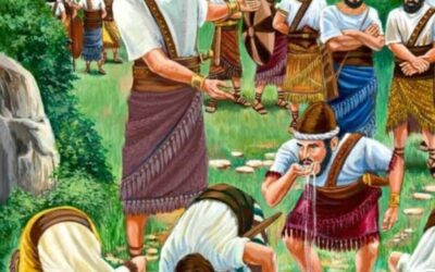 O anjo fala com Gideão; Gideão com trezentos homens vence os midianitas